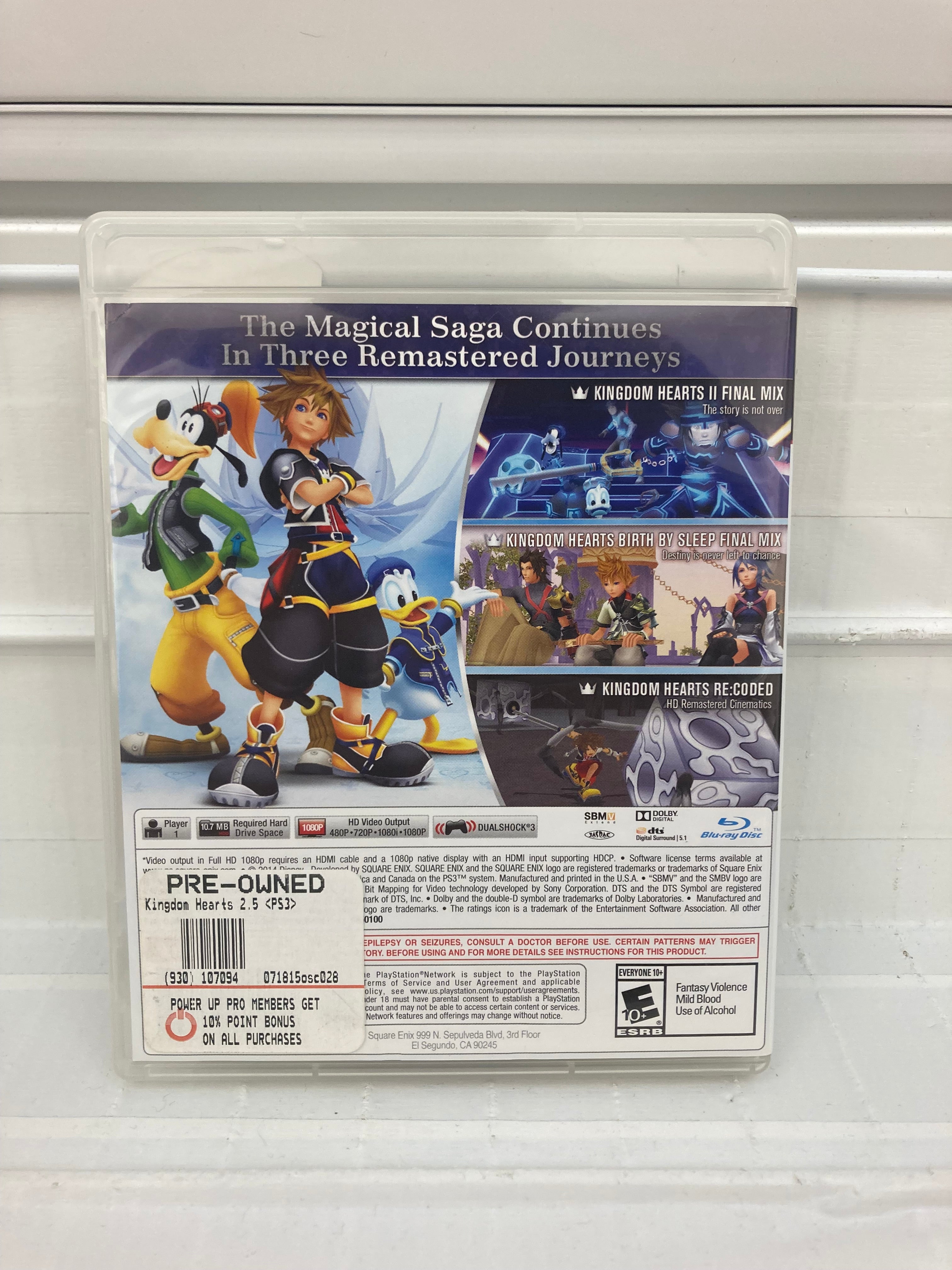 Kingdom Hearts HD 2.5 Remix - Playstation 3 – Stateline Video