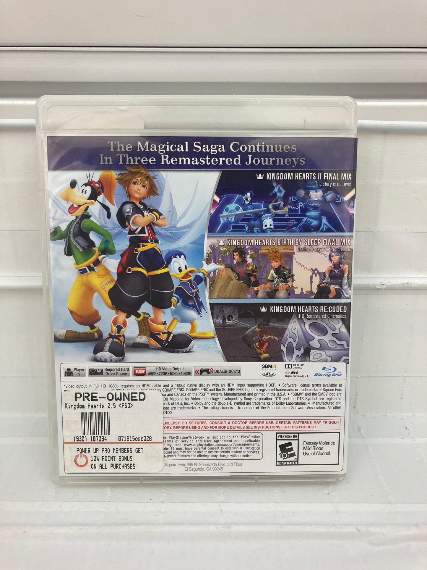 Kingdom Hearts HD 2.5 Remix - Playstation 3