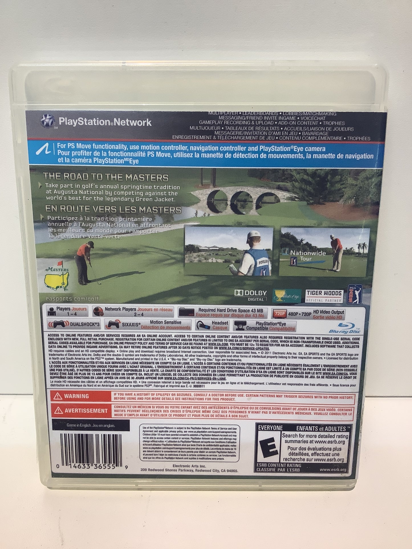 Tiger Woods PGA Tour 12: The Masters - Playstation 3