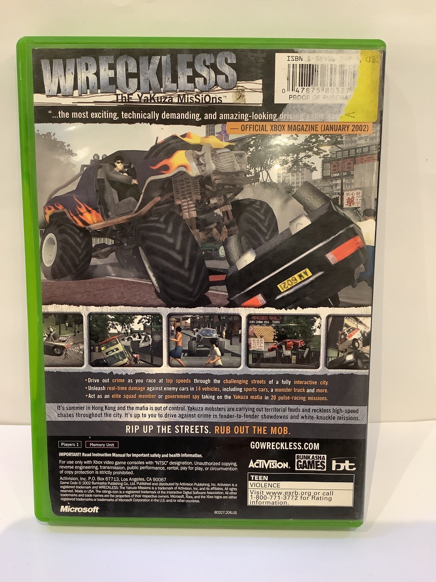 Wreckless Yakuza Missions - Xbox