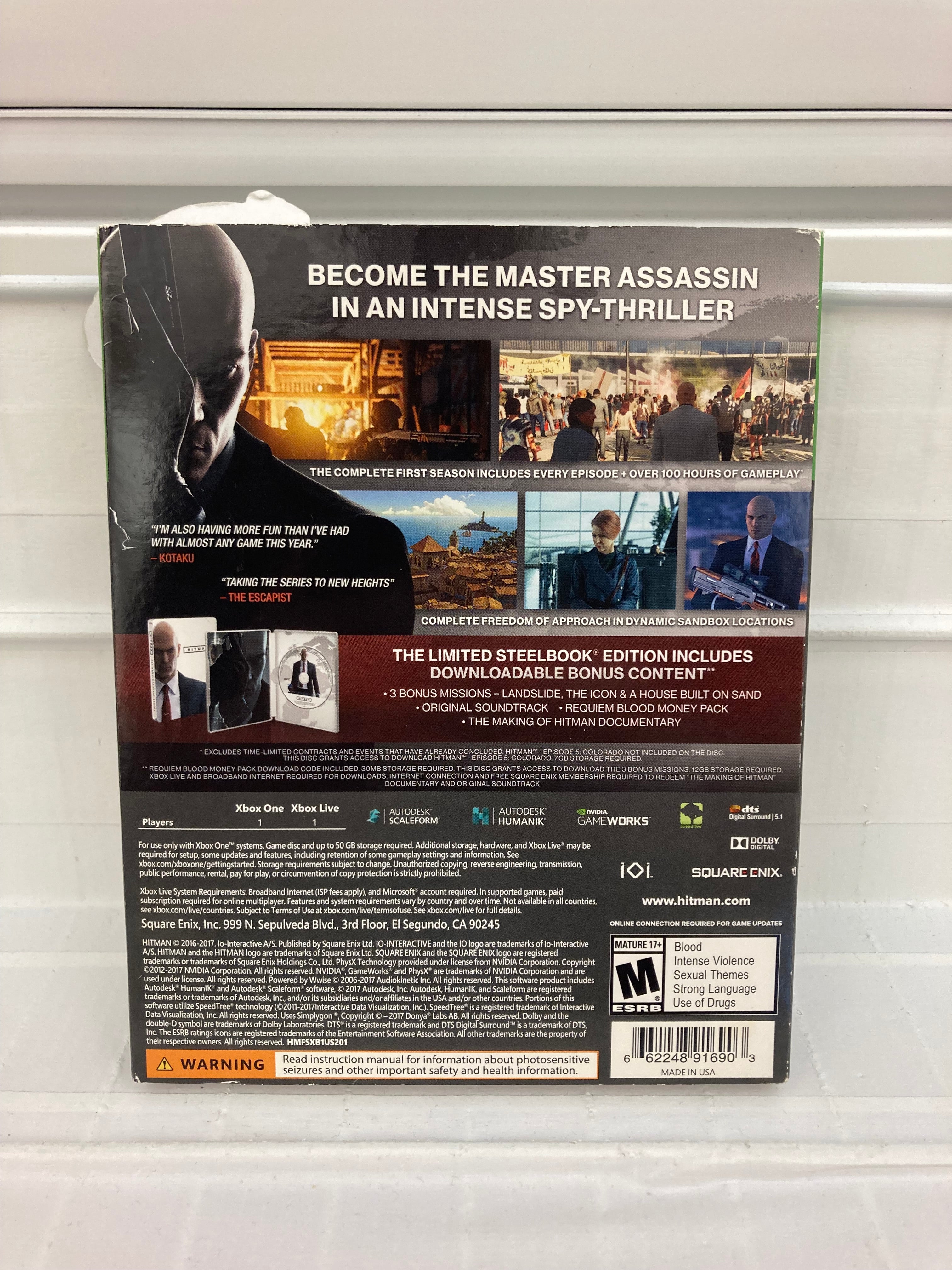 Hitman: The Complete First Season [Steelbook Edition] - Xbox One