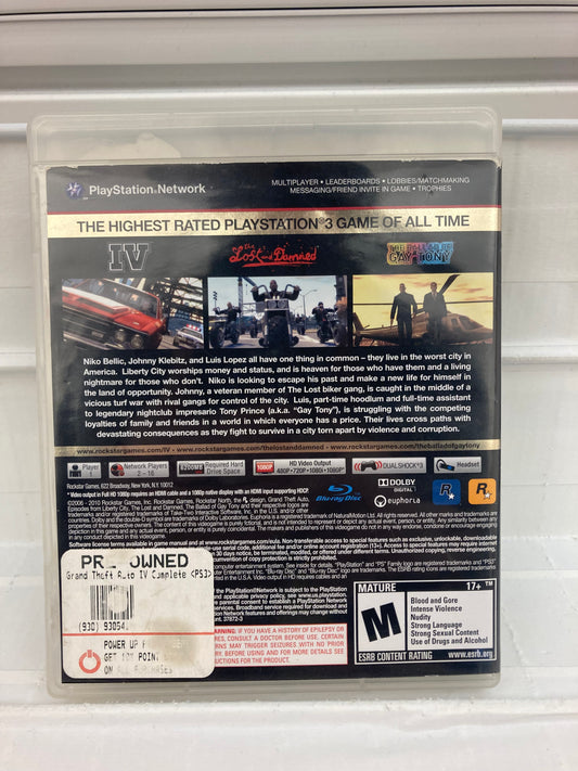 Grand Theft Auto IV [Complete Edition] - Playstation 3