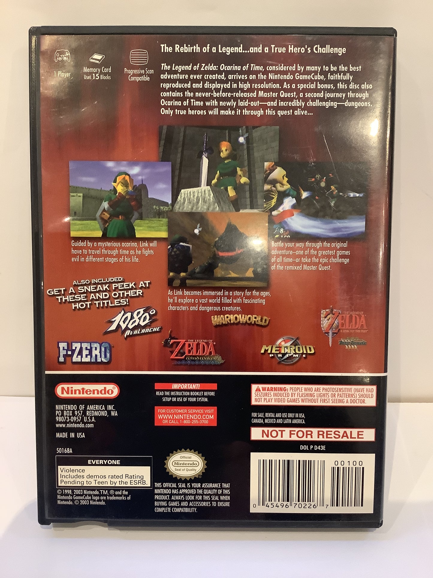 Zelda Ocarina of Time Master Quest - Gamecube