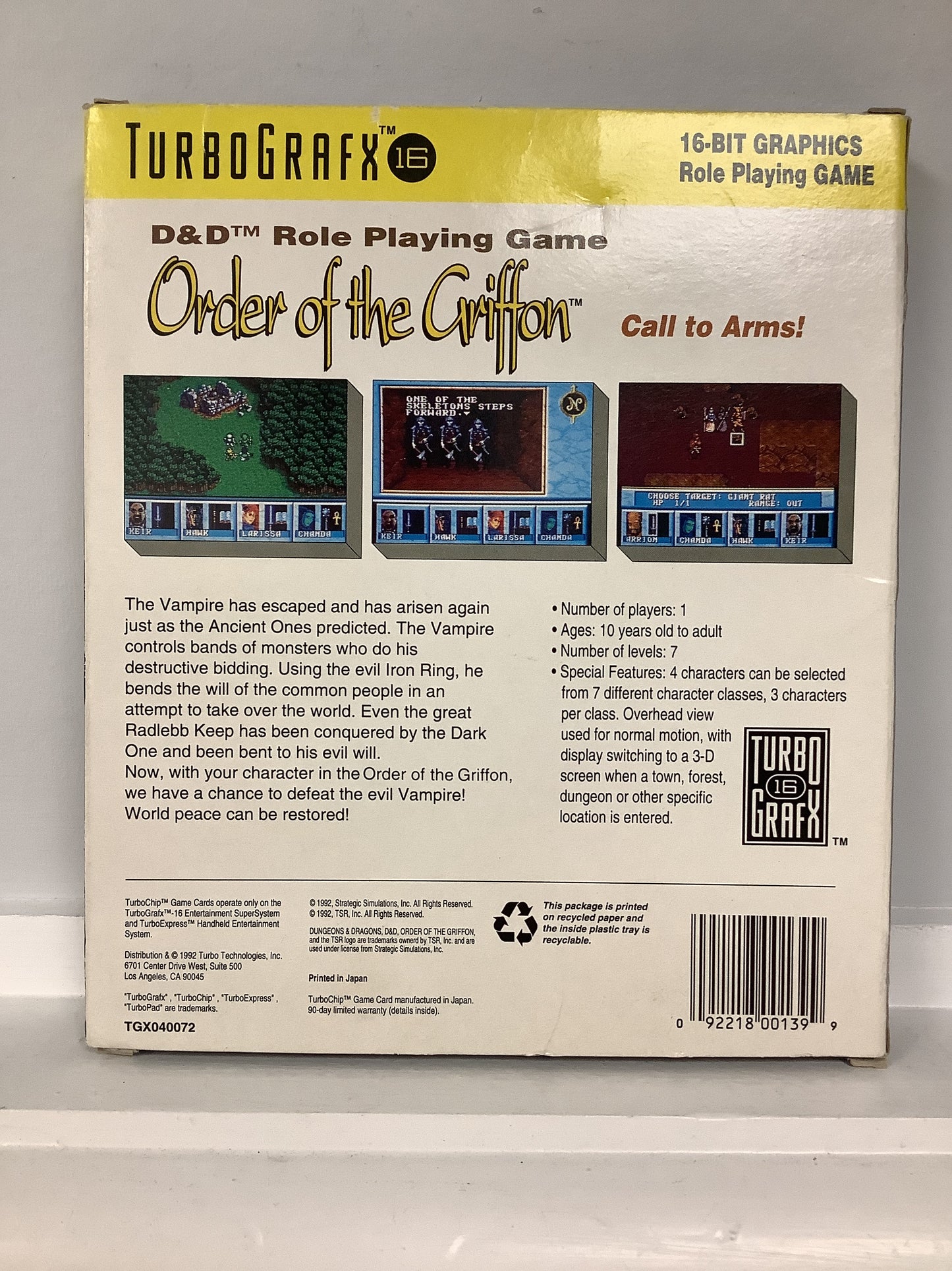 Order of the Griffon - TurboGrafx-16