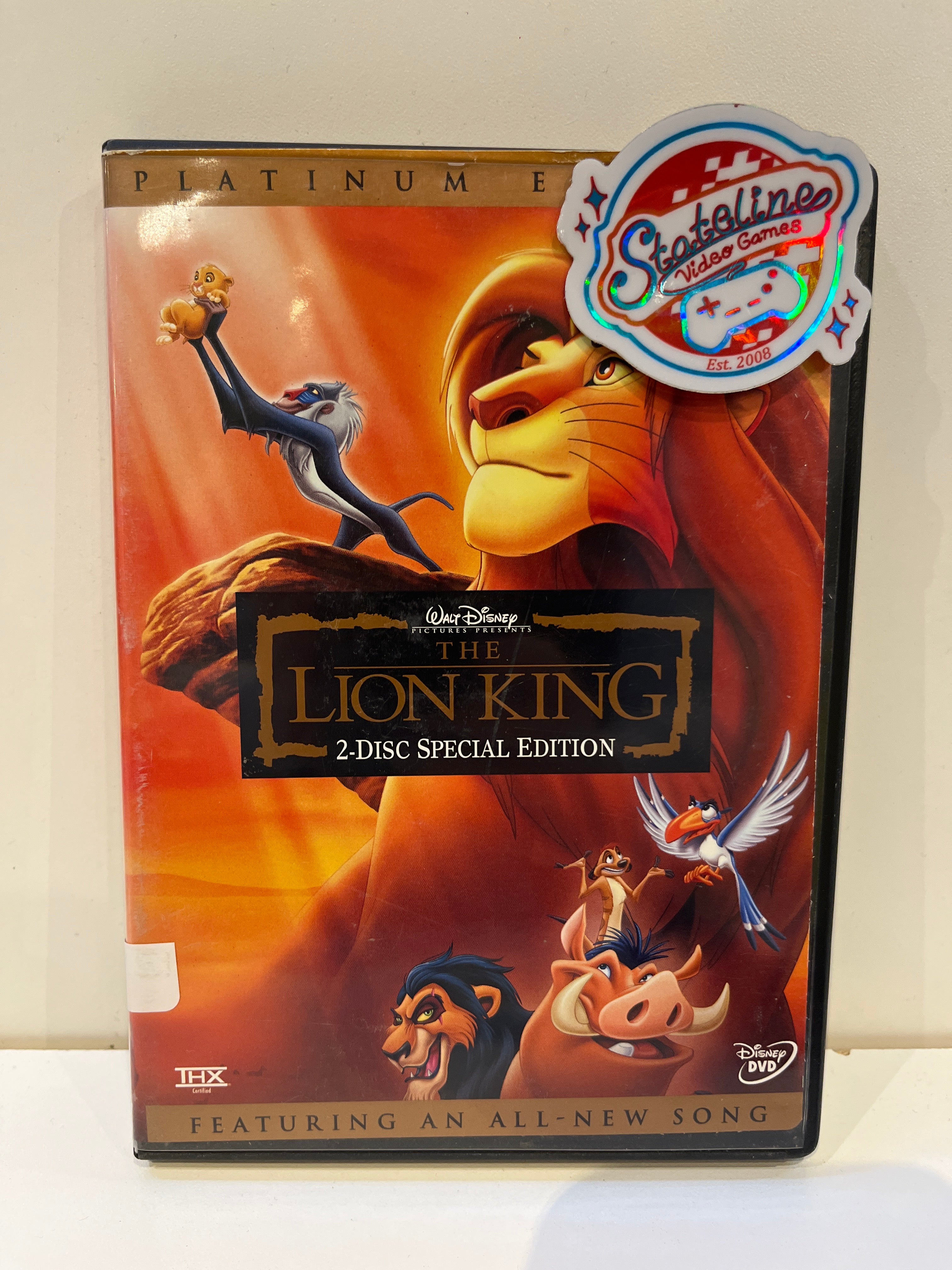 The Lion King: Platinum Edition - DVD – Stateline Video Games Inc.