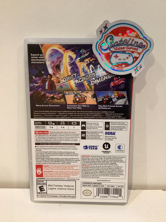 Sonic Racing: CrossWorlds - Nintendo Switch