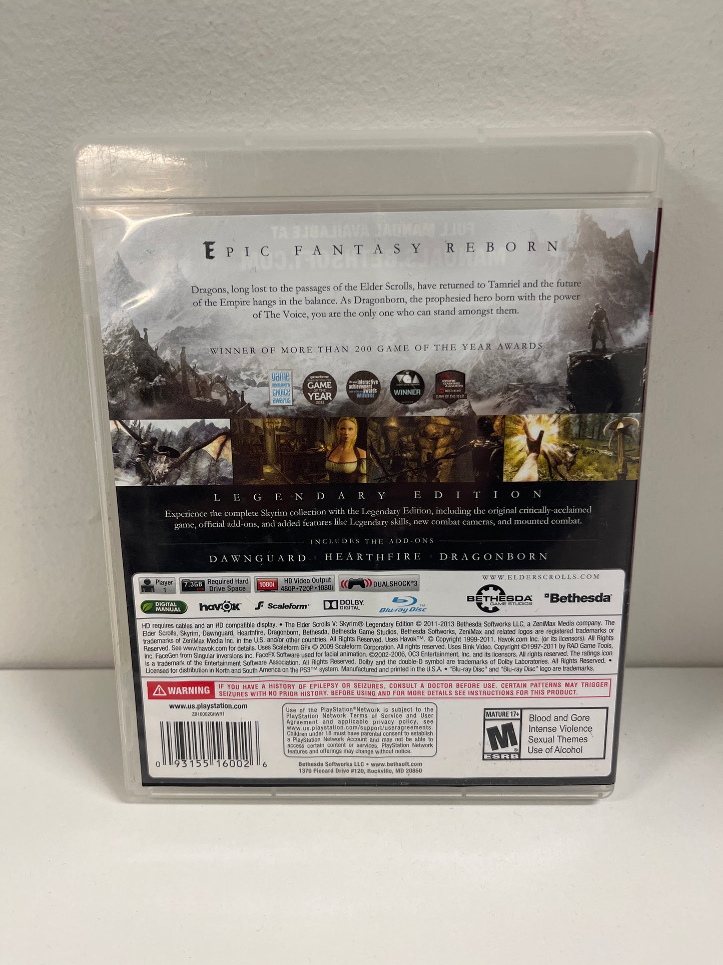 Elder Scrolls V: Skyrim Legendary Edition [Greatest Hits] - Playstation 3