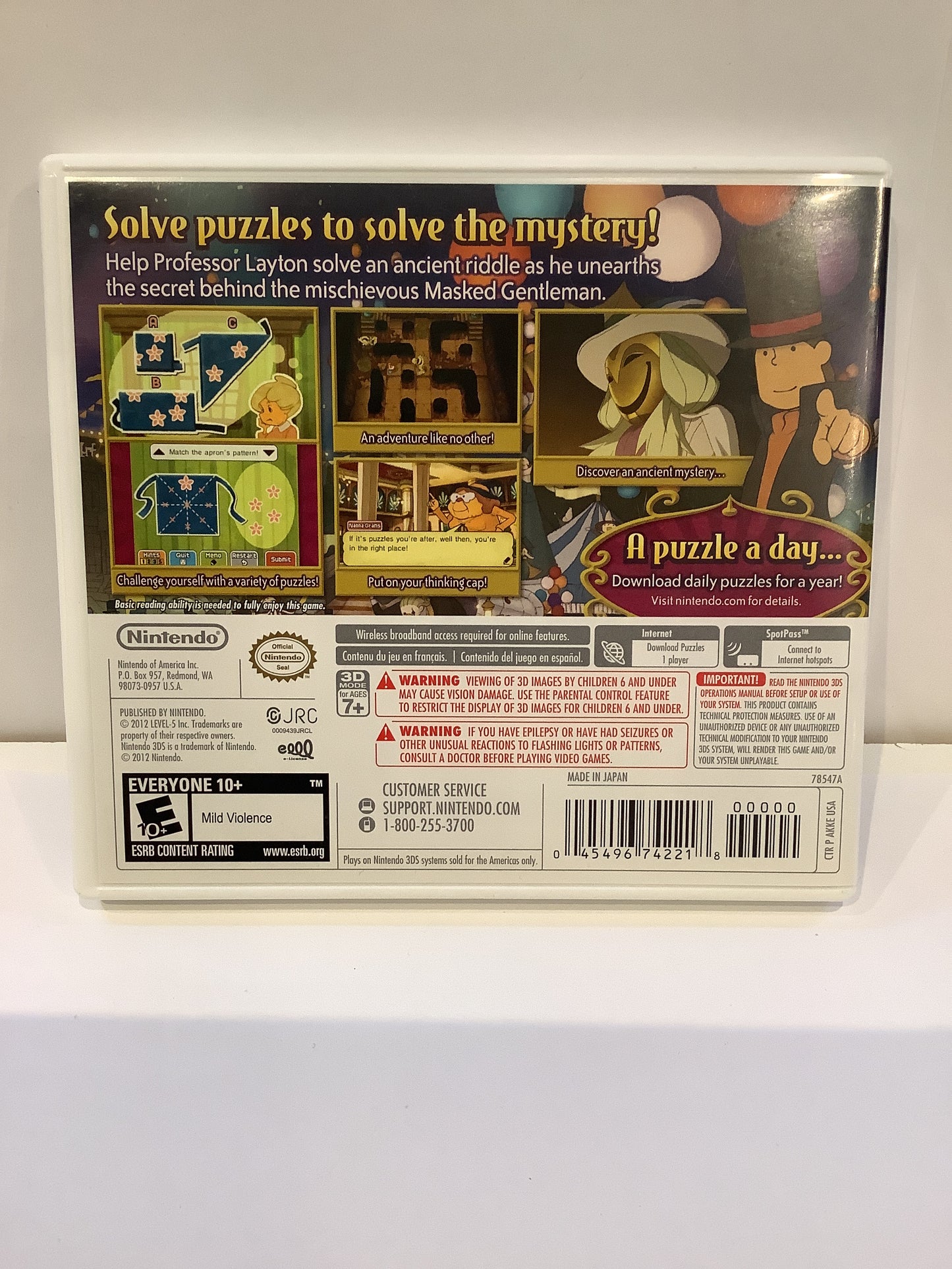 Professor Layton and The Miracle Mask - Nintendo 3DS