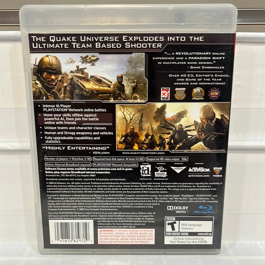 Enemy Territory Quake Wars - Playstation 3