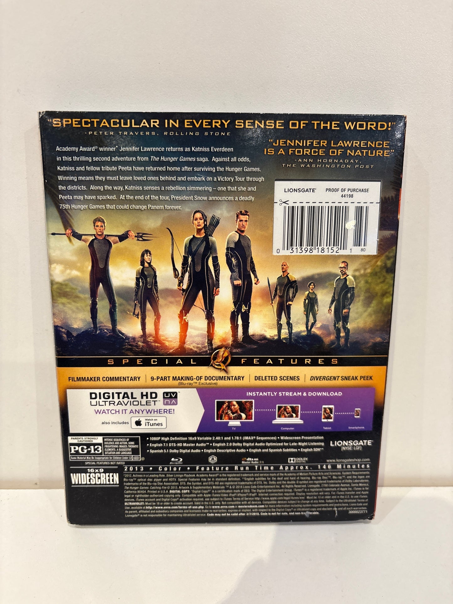 The Hunger Games: Catching Fire - Blu-Ray