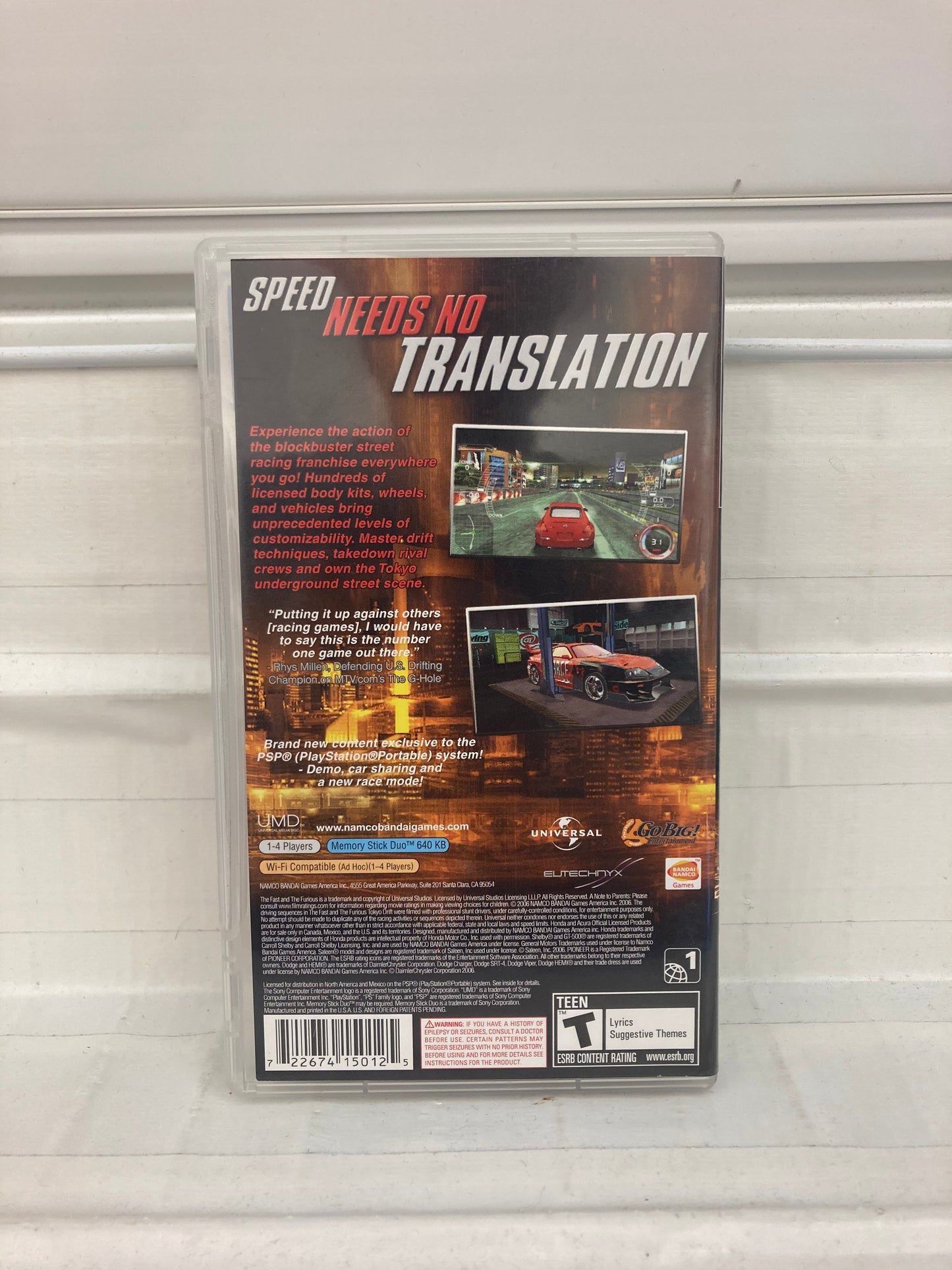 Fast and the Furious - PSP
