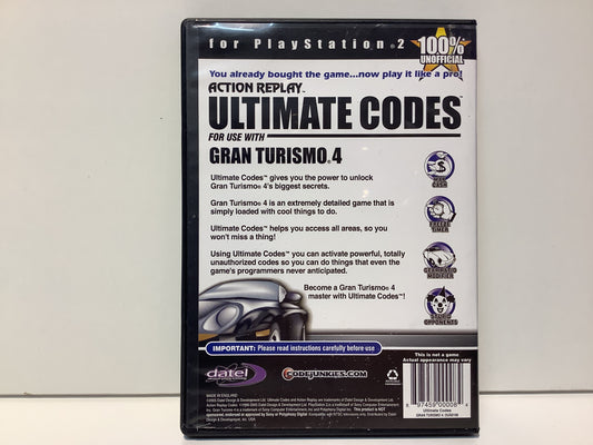 Action Replay Ultimate Codes: Gran Turismo 4 - Playstation 2