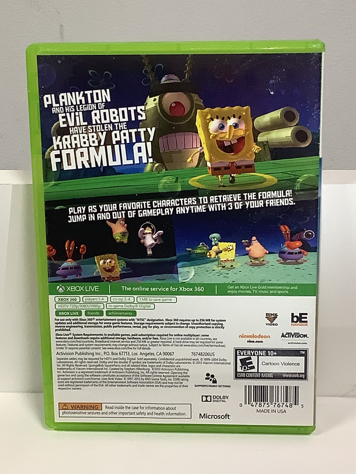 SpongeBob SquarePants: Plankton's Robotic Revenge - Xbox 360