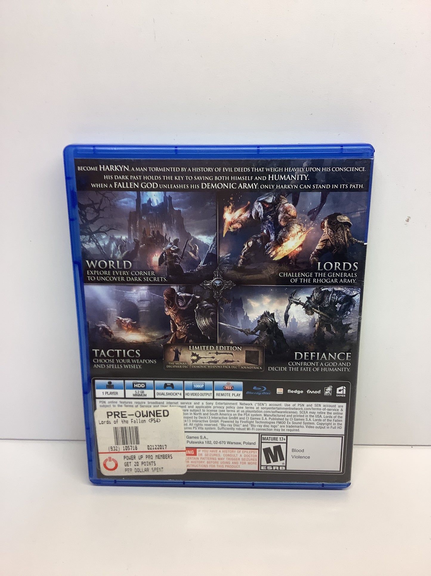 Lords of the Fallen Limited Edition - Playstation 4