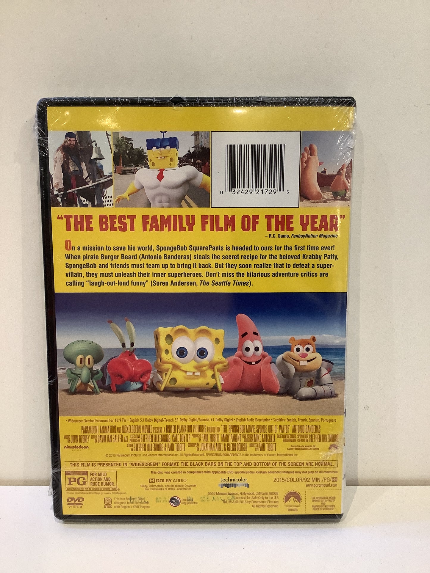 The Spongebob Movie: Sponge out of the Water - DVD