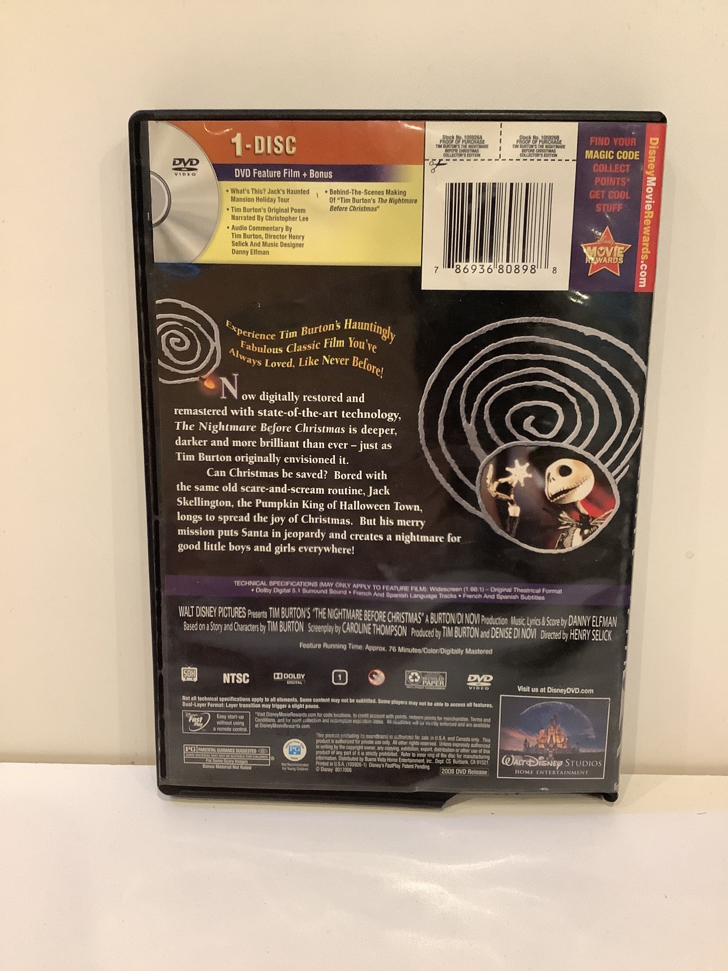 The Nightmare Before Christmas - DVD