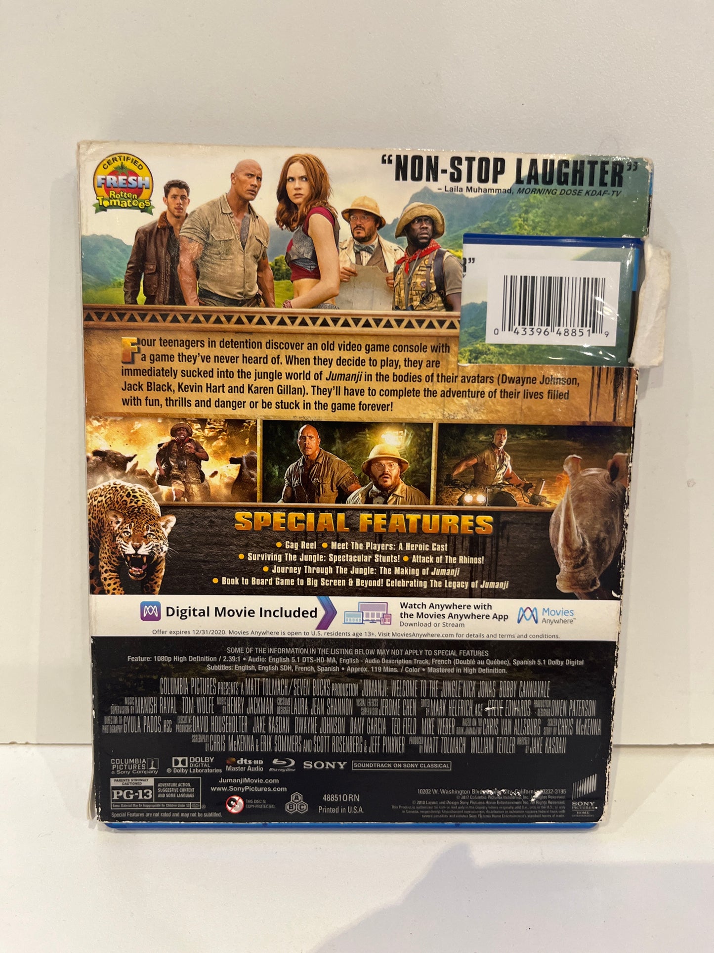 Jumanji: Welcome to the Jungle - Blu-Ray