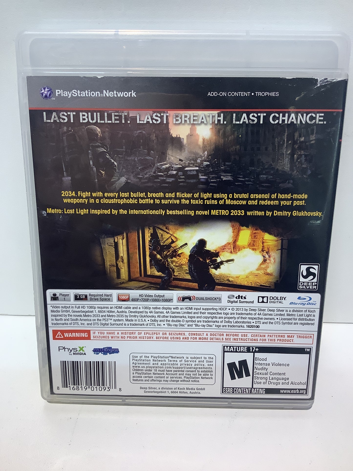 Metro: Last Light - Playstation 3