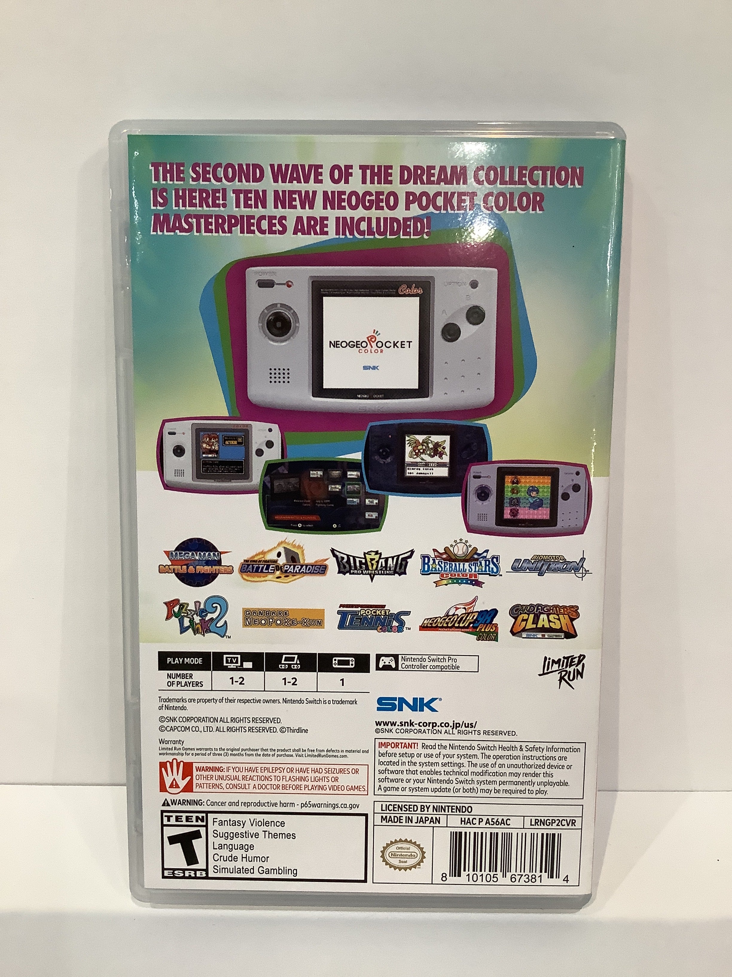 Nintendo Switch NEOGEO POCKET COLOR SELECTION 1&2 NeoGeo Pocket Color Selection Vol. 2 - Nintendo Switch – Stateline