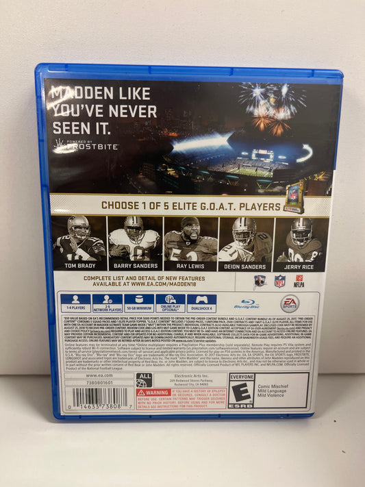 Madden NFL 18 GOAT Edition - Playstation 4
