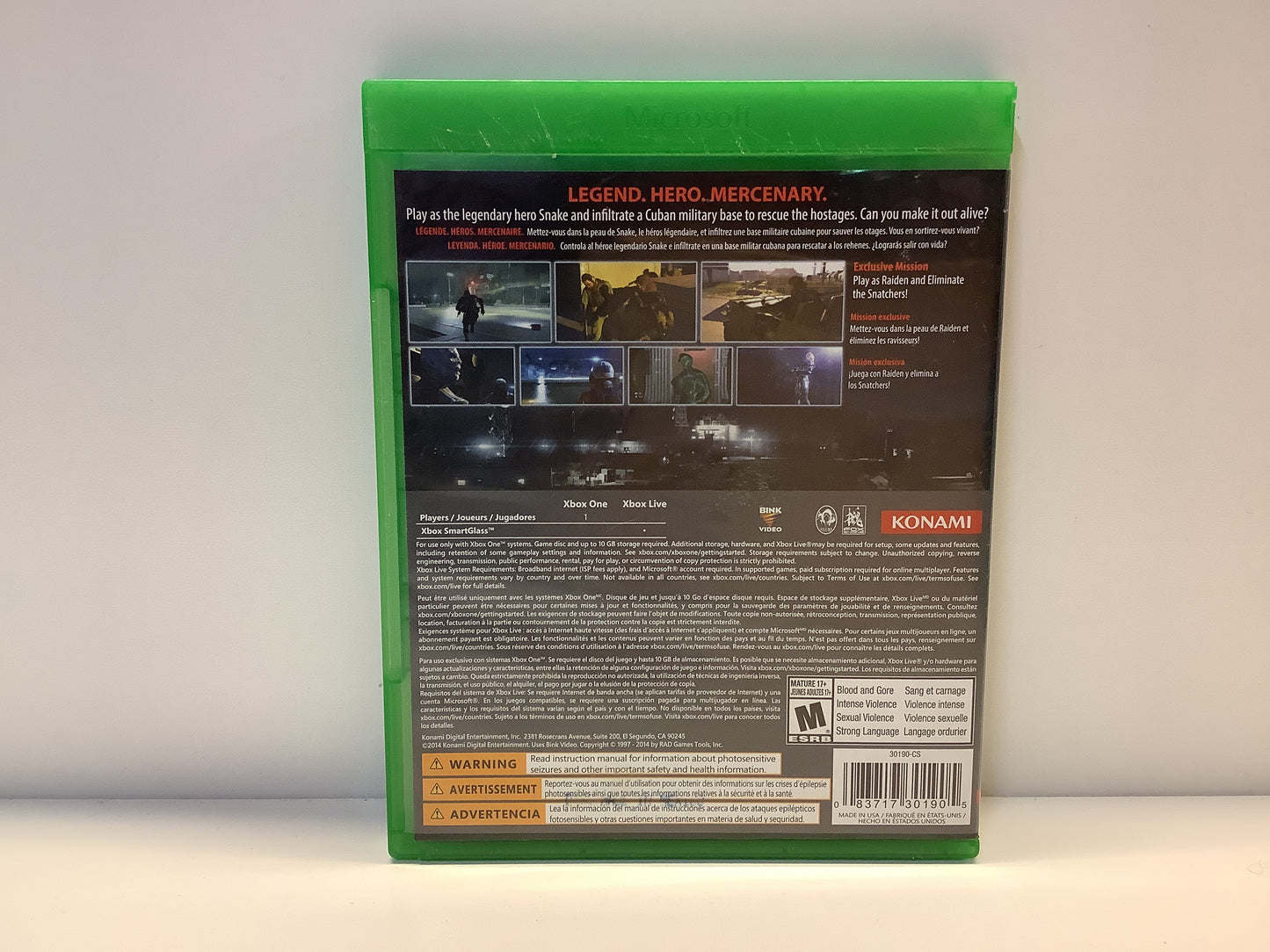 Metal Gear Solid V: Ground Zeroes - Xbox One