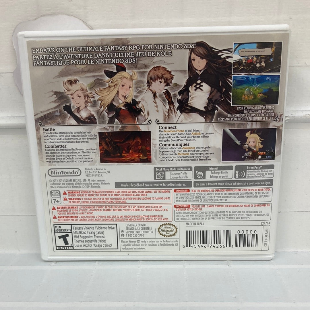 Jeu bravely default Nintendo 3DS très bon état PAL carte VIP non Jeu bravely default Nintendo 3DS très bon état PAL carte VIP non