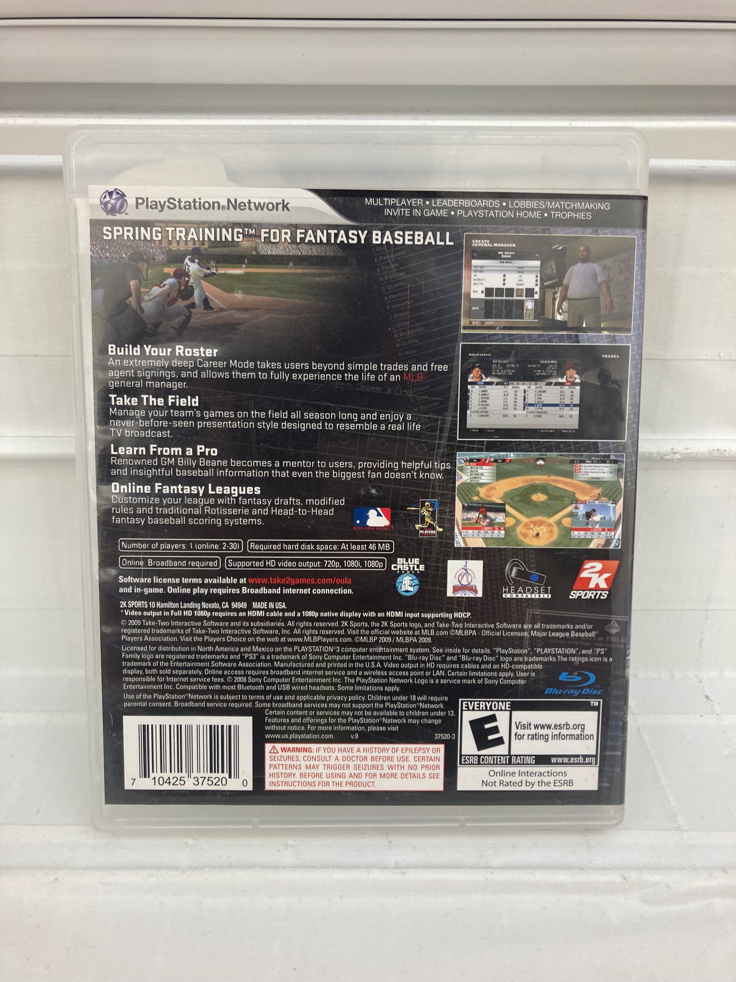 MLB Front Office Manager - Playstation 3