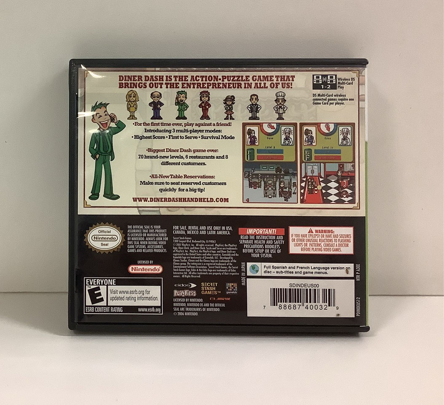 Diner Dash Sizzle and Serve - Nintendo DS