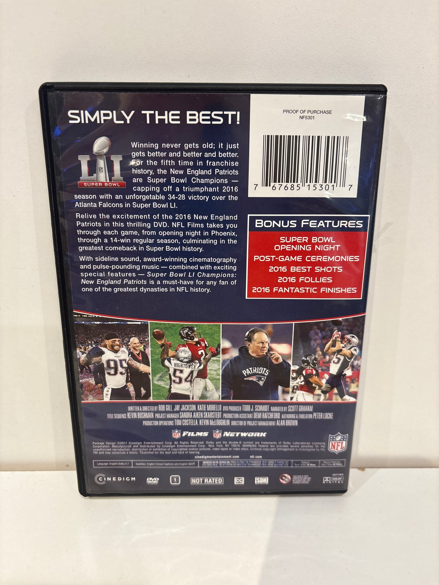 Super Bowl LI Champtions - NE Patriots - DVD