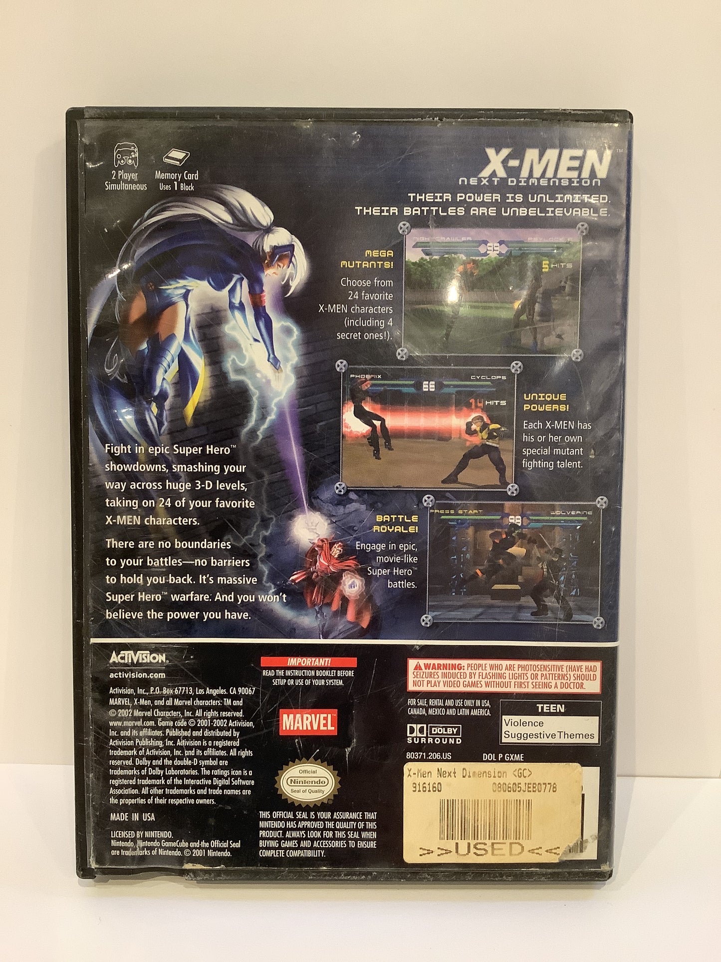 X-men Next Dimension - Gamecube