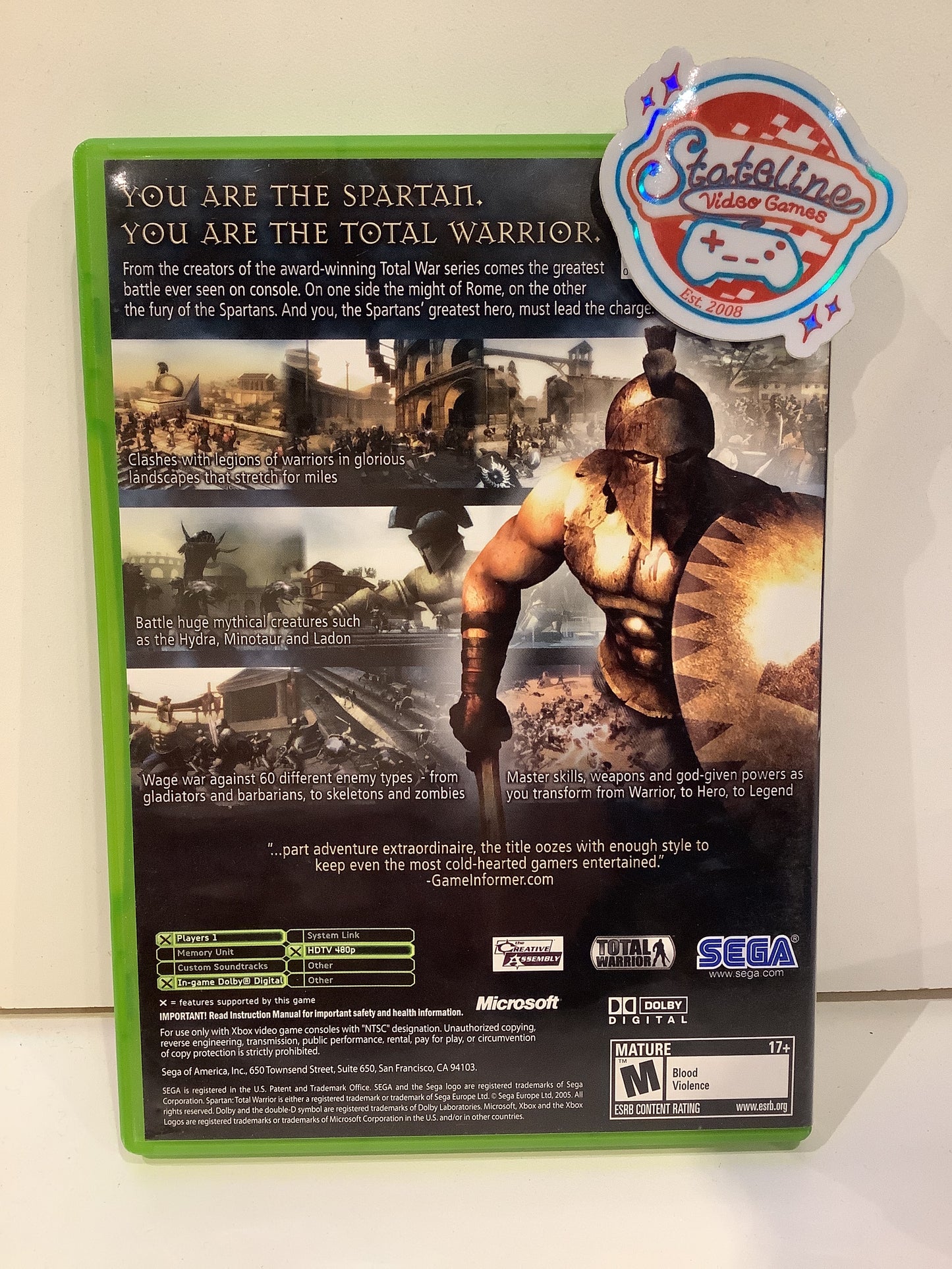 Spartan Total Warrior - Xbox