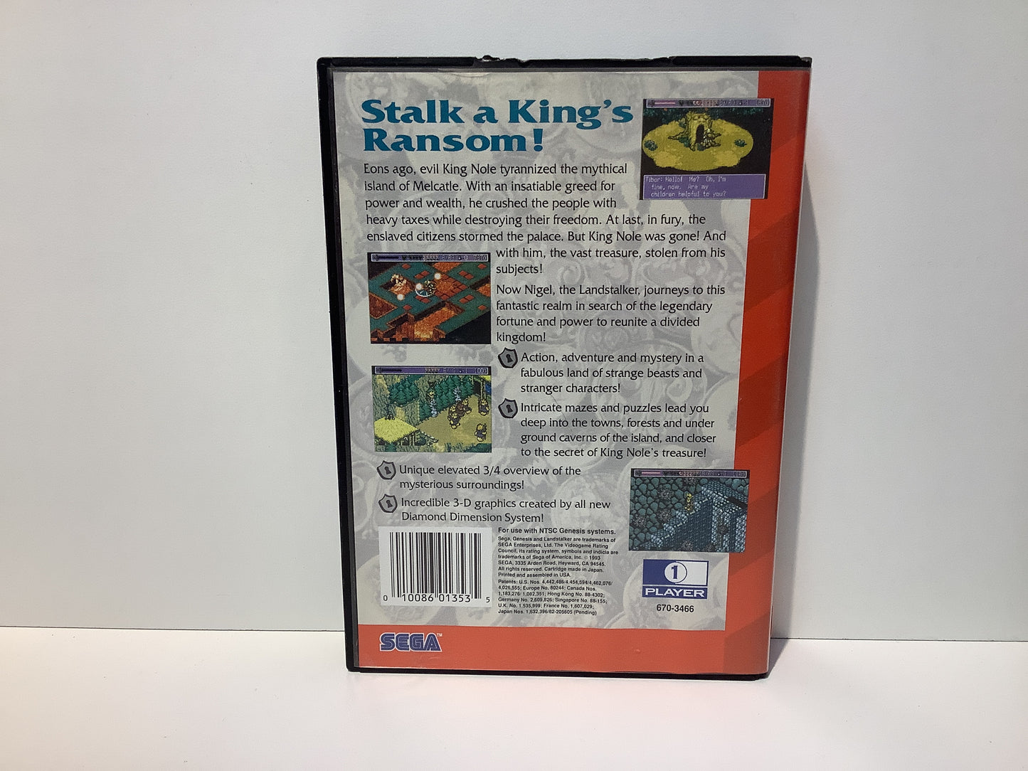 Landstalker Treasures of King Nole - Sega Genesis