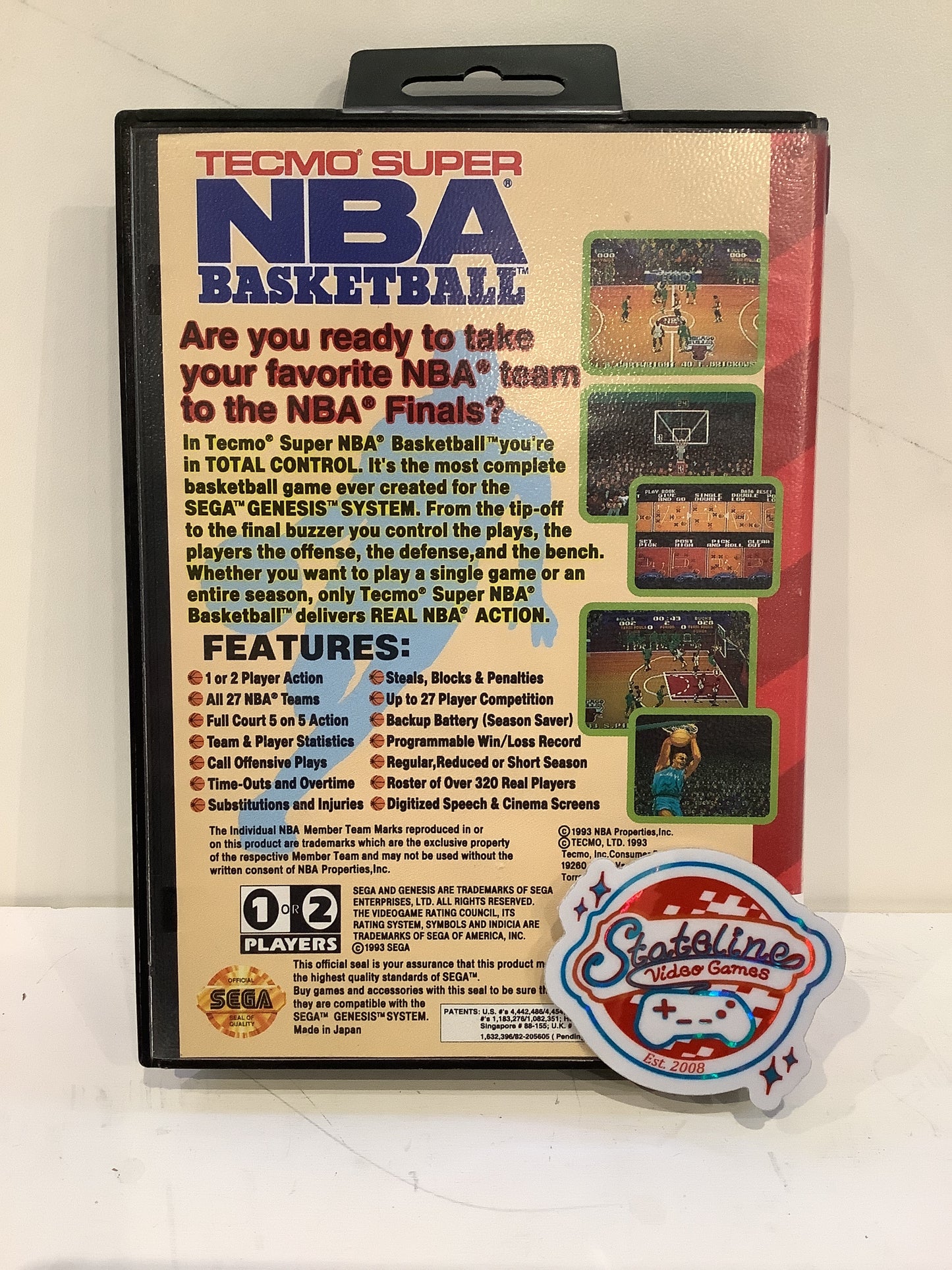 Tecmo Super NBA Basketball - Sega Genesis