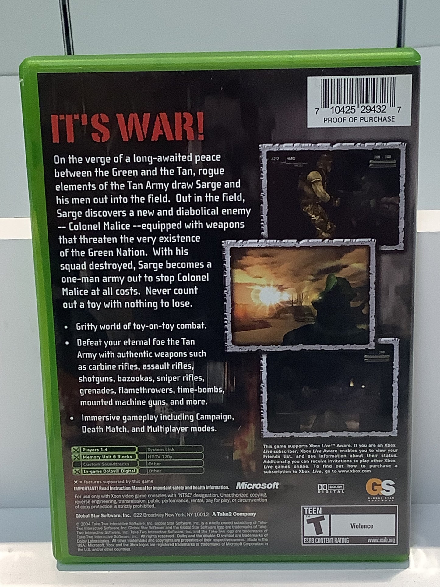 Army Men Sarge's War - Xbox