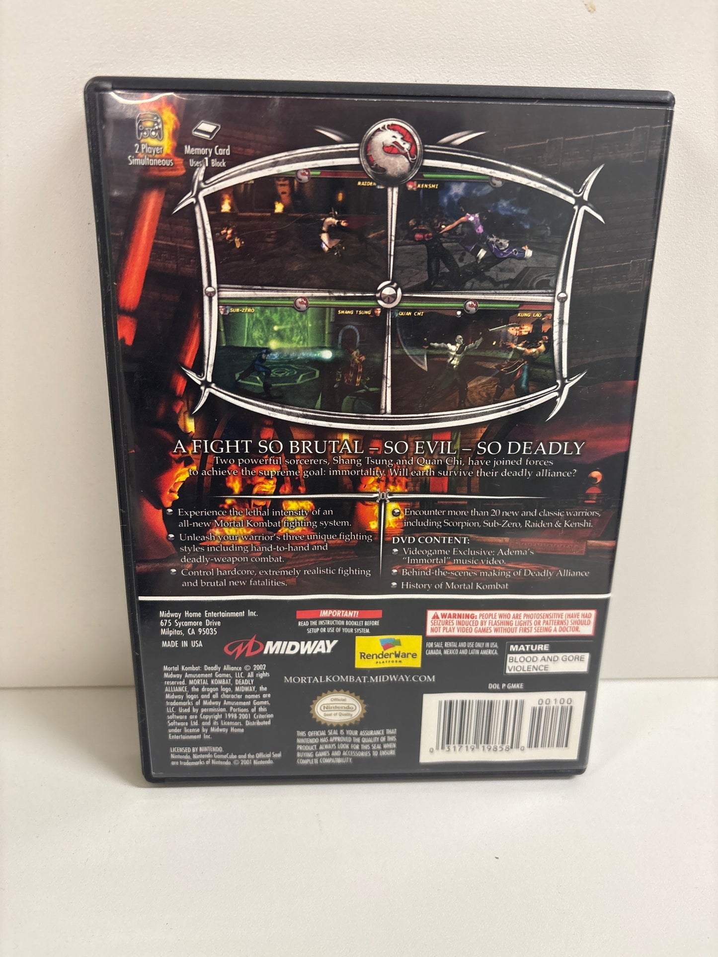 Mortal Kombat Deadly Alliance - Gamecube