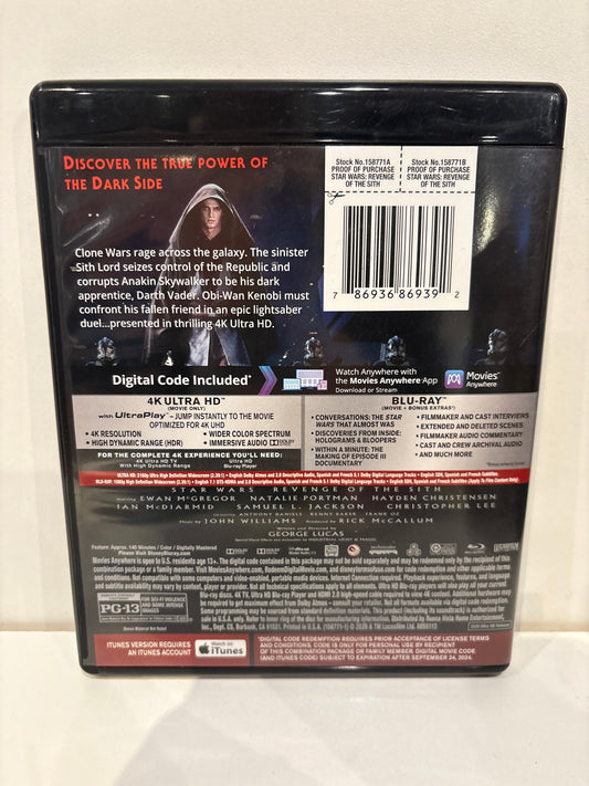 Star Wars Revenge of the Sith - Blu-Ray