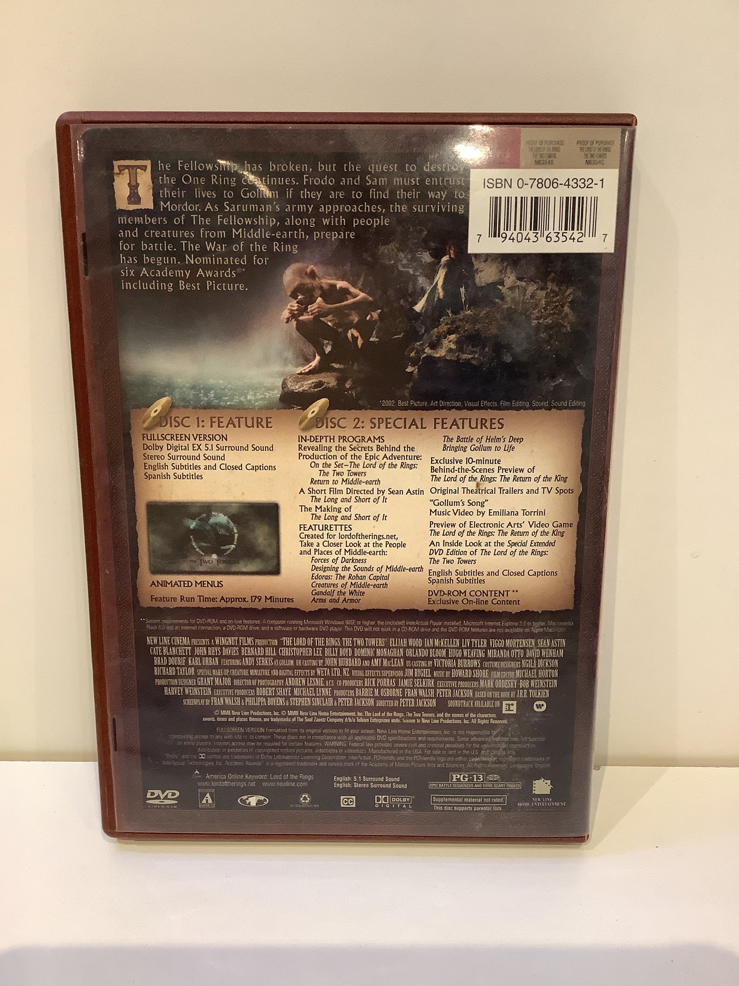 The Lord of the Rings: The Two Towers - DVD