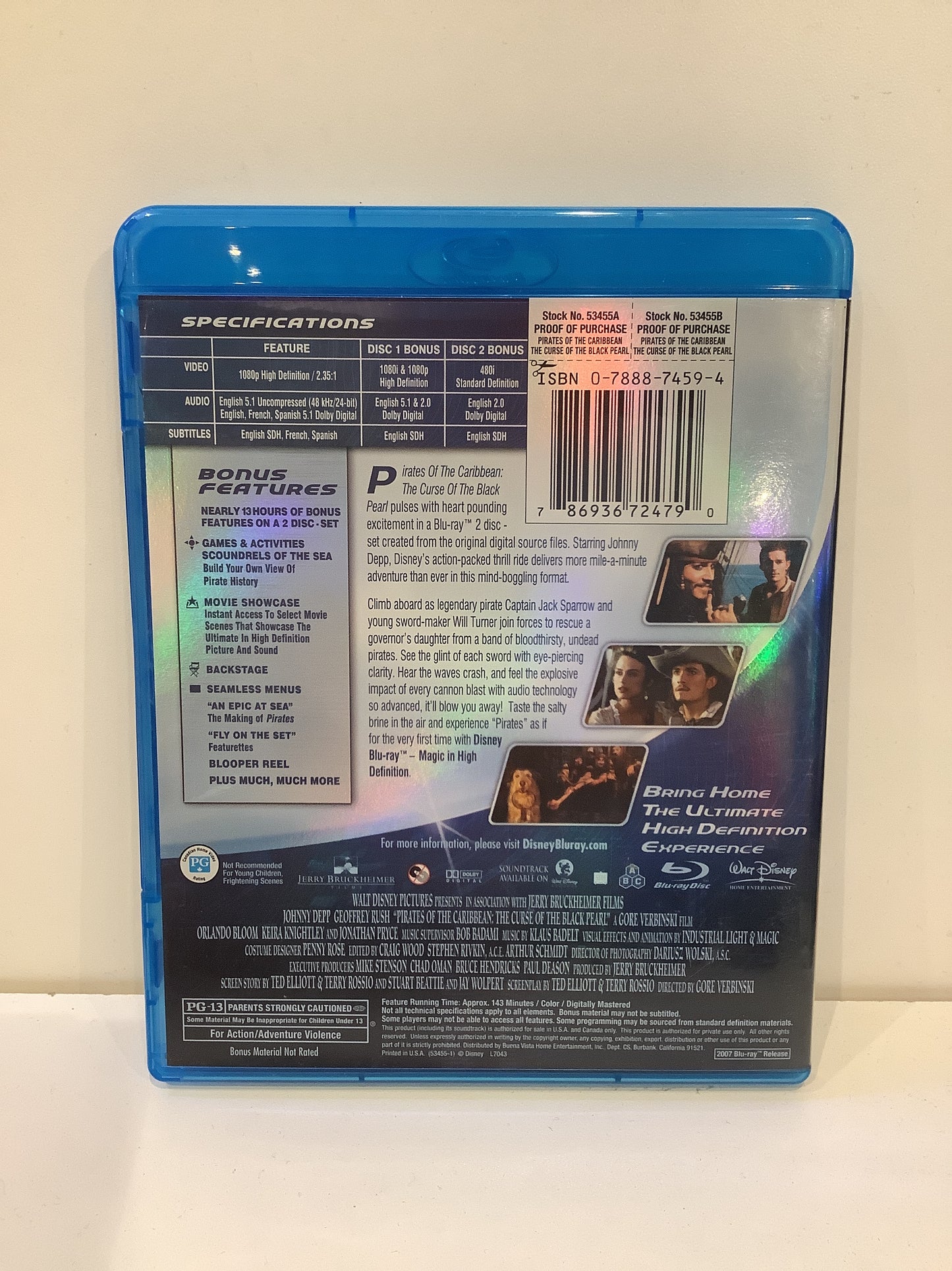 Pirates of the Caribbean: The Curse of the Black Pearl - Blu-Ray