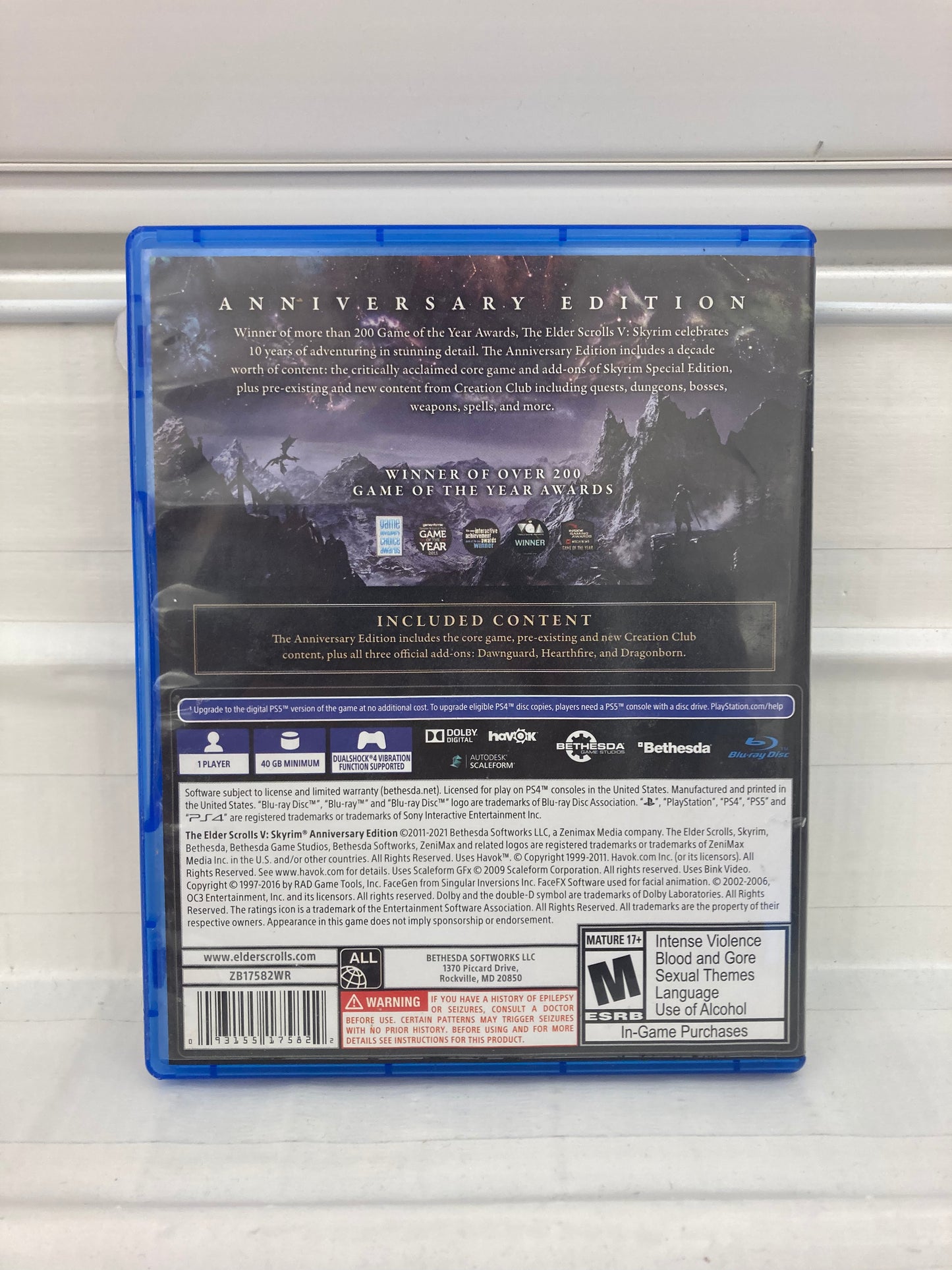 Elder Scrolls V: Skyrim [Anniversary Edition] - Playstation 4