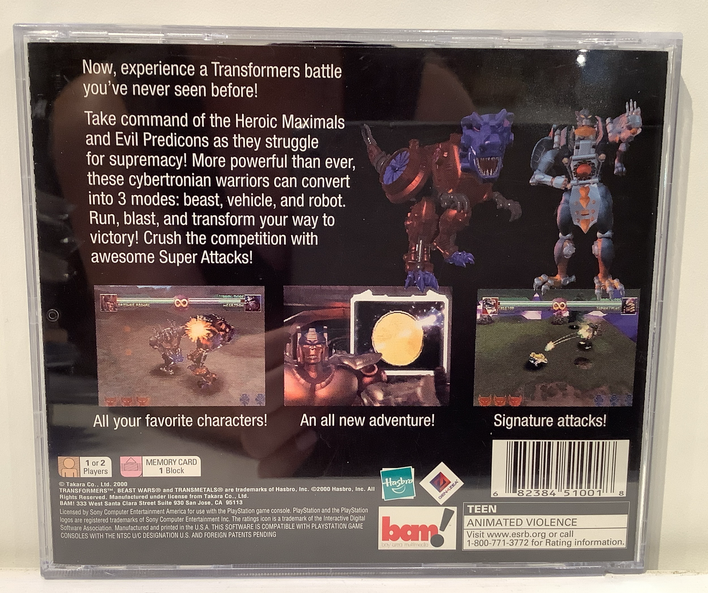 Transformers Beast Wars Transmetals - Playstation