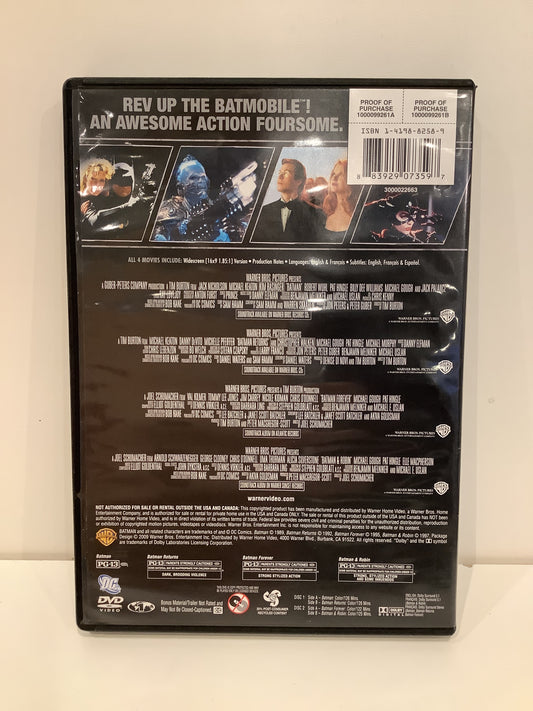 Batman / Batman & Robin / Batman Forever / Batman Returns - DVD