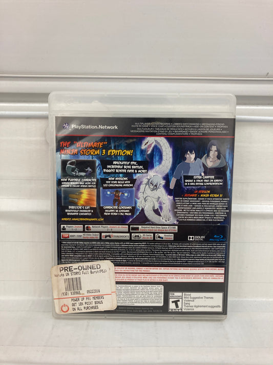 Naruto Shippuden Ultimate Ninja Storm 3 Full Burst - Playstation 3