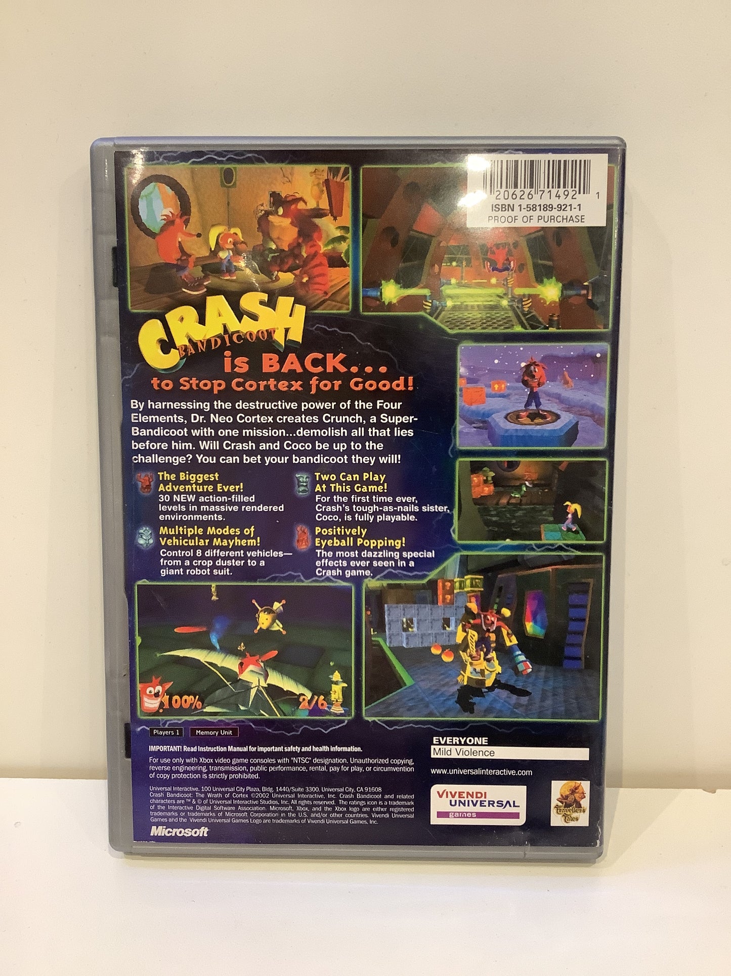 Crash Bandicoot The Wrath of Cortex [Platinum Hits] - Xbox