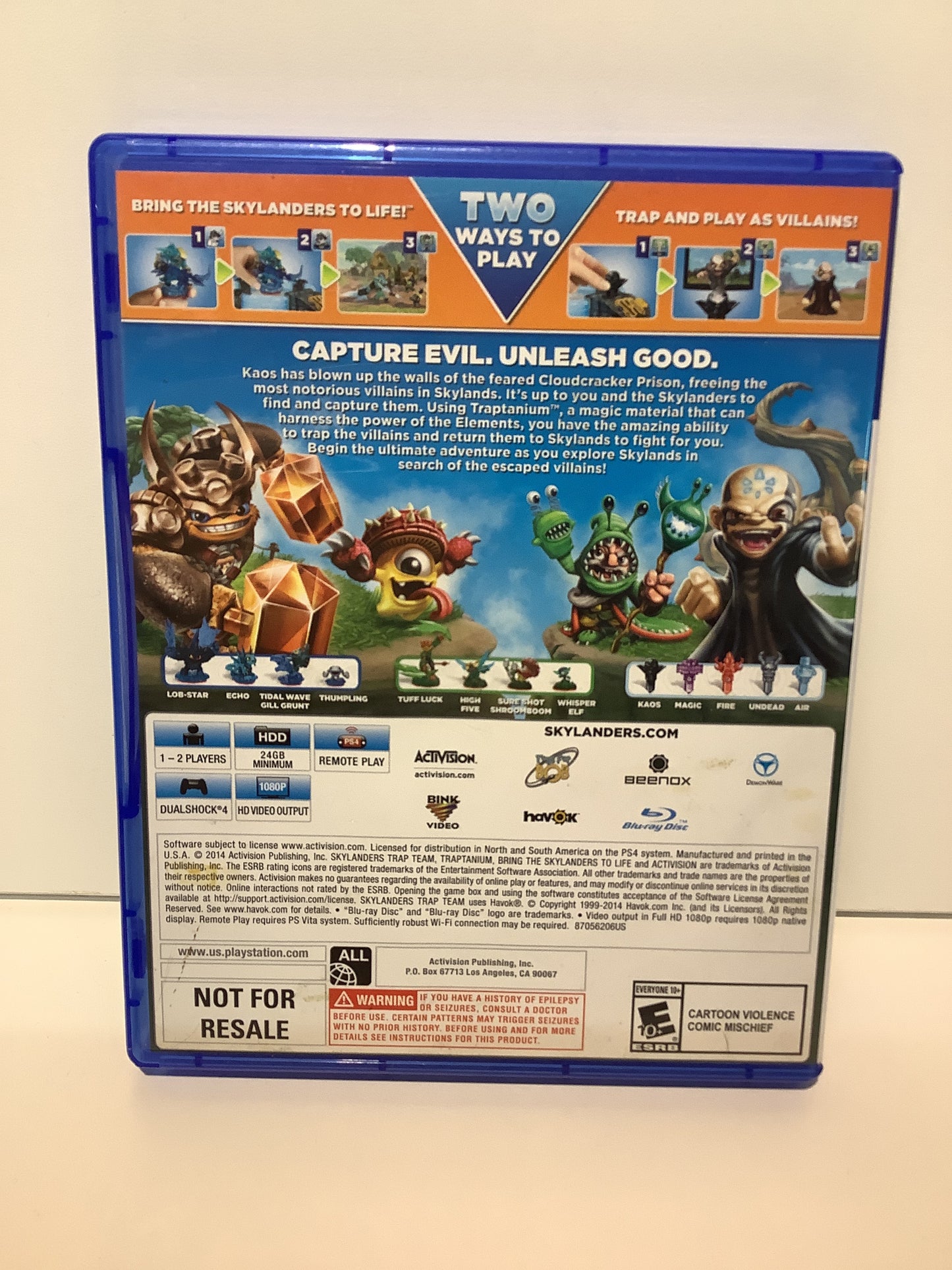 Skylanders Trap Team - Playstation 4