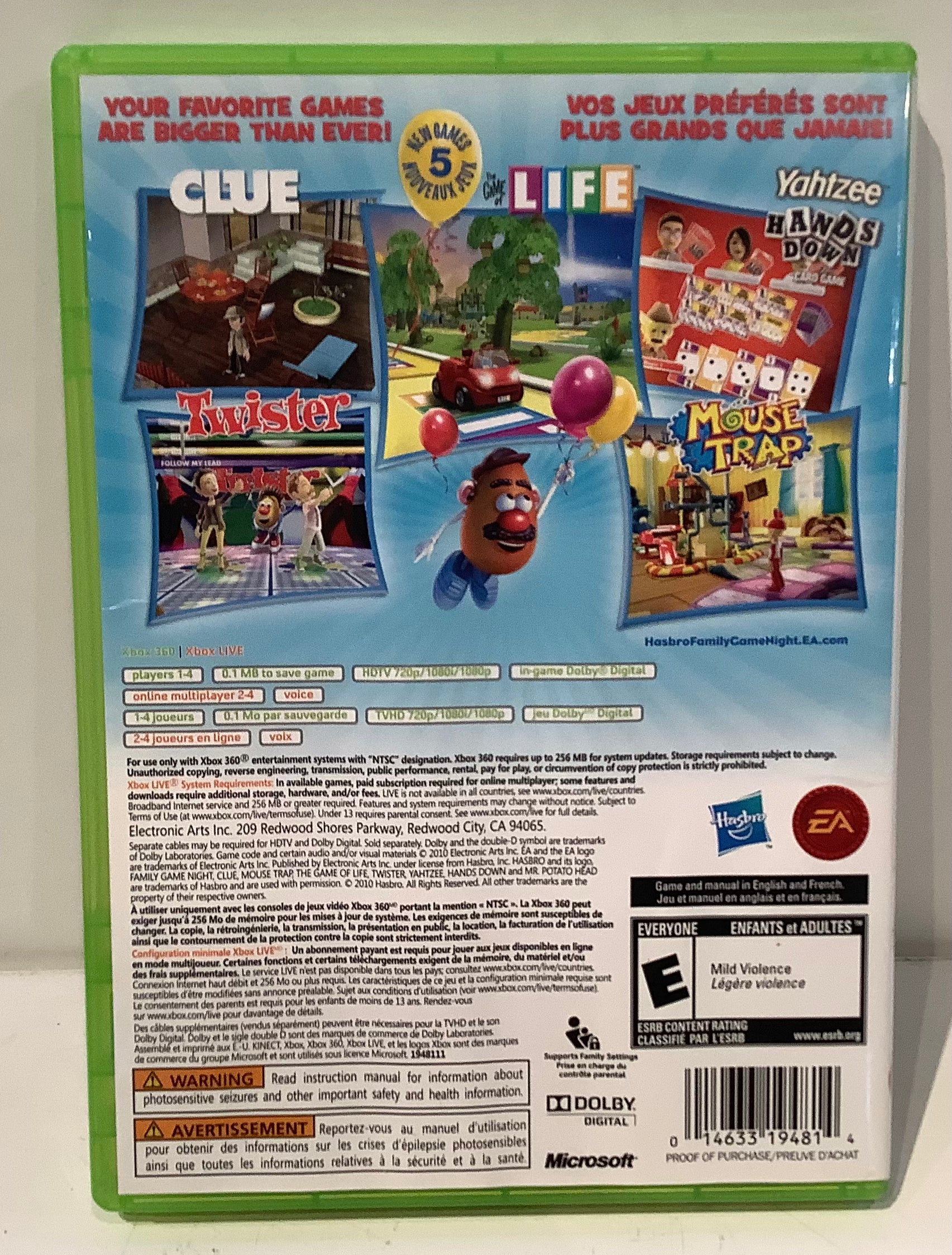 Hasbro Family Game Night Xbox 360