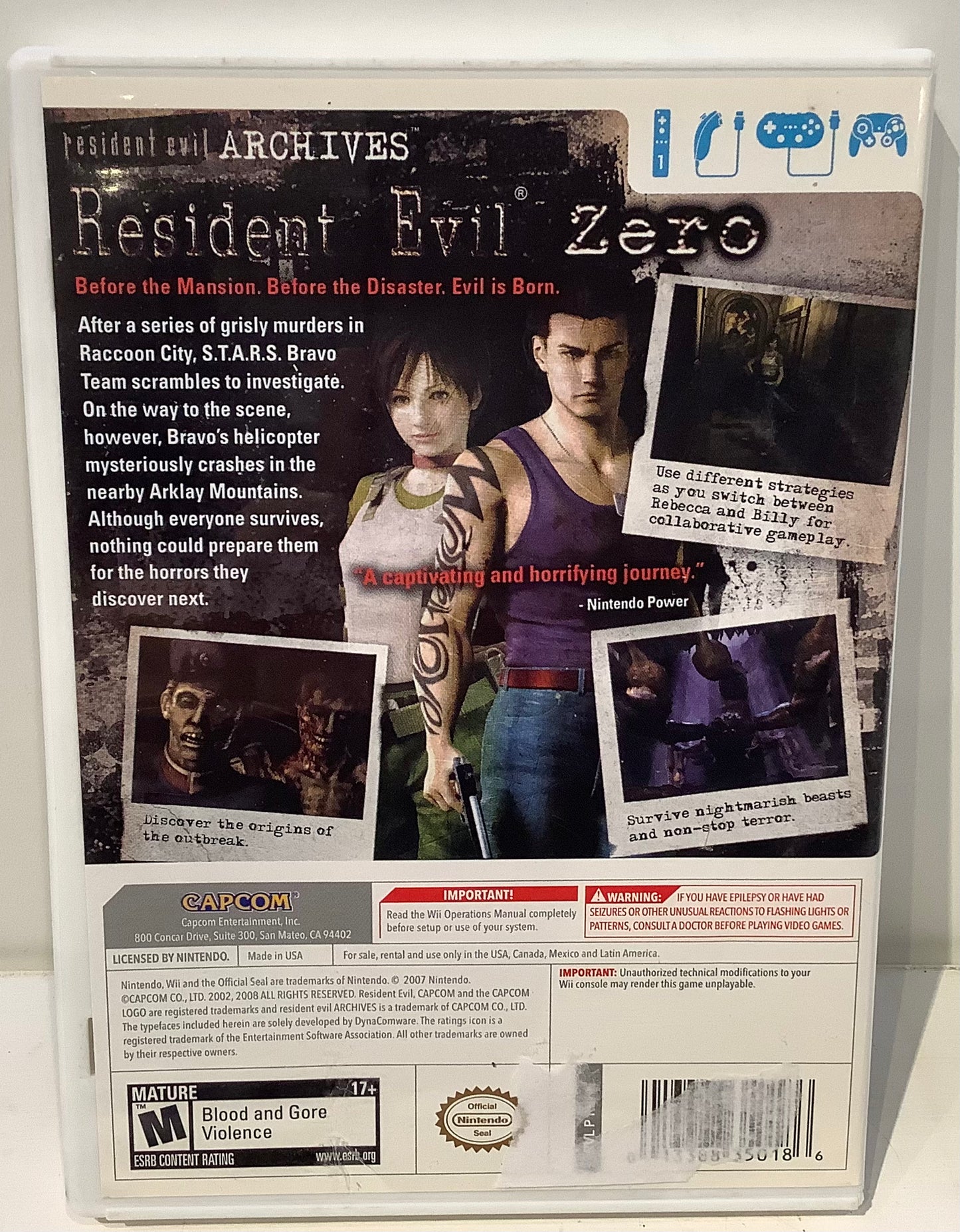 Resident Evil Archives: Resident Evil Zero - Wii