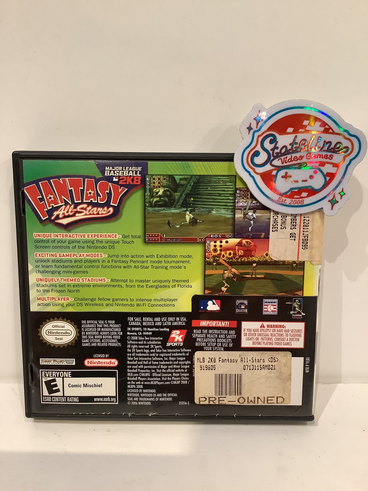 MLB 2K8 Fantasy All Stars - Nintendo DS