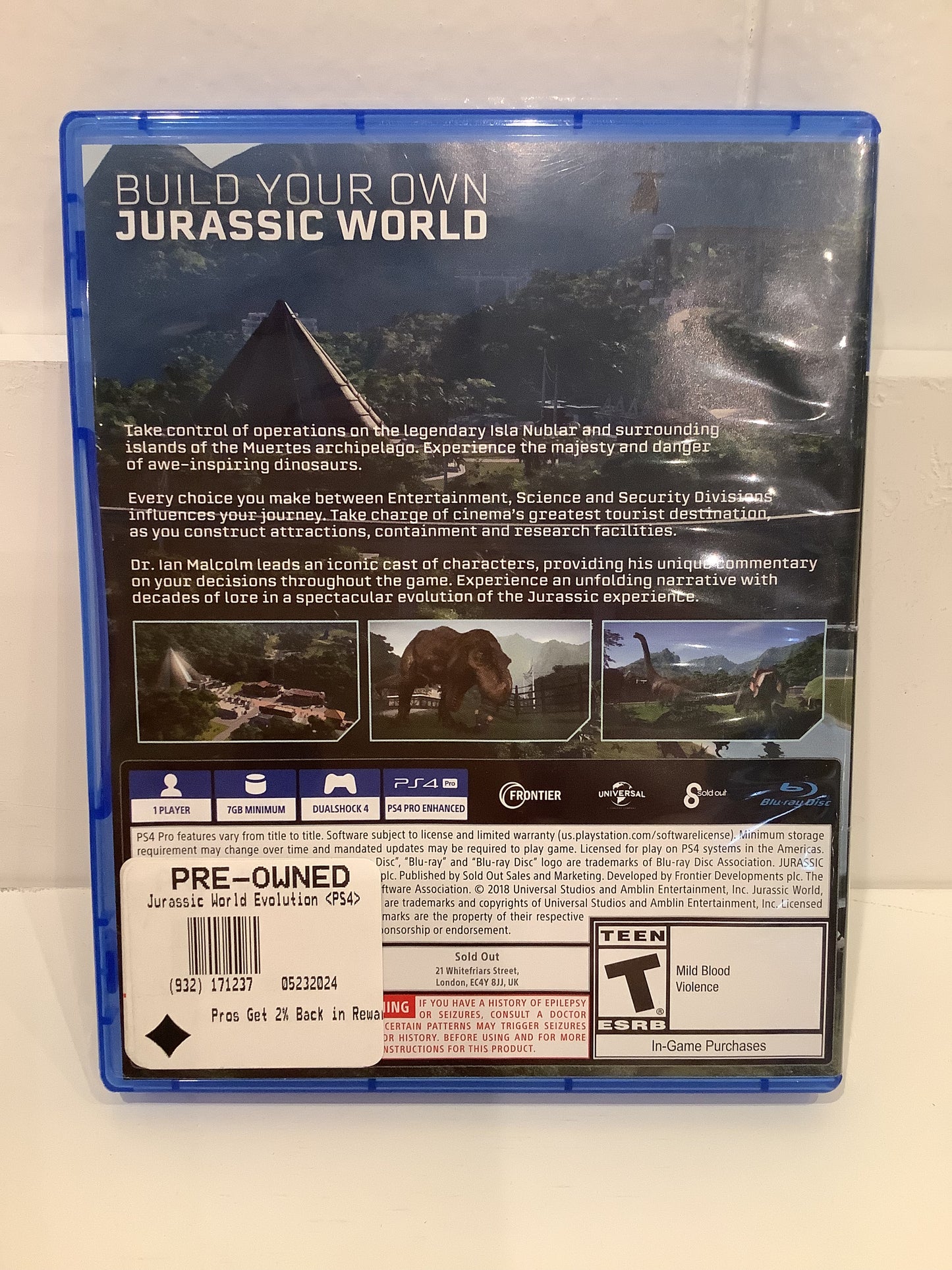 Jurassic World Evolution - Playstation 4