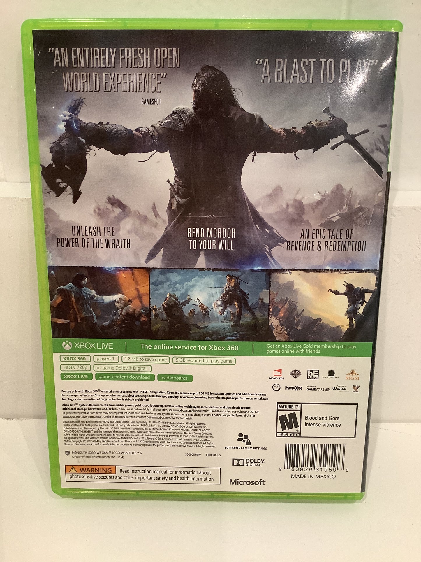 Middle Earth: Shadow of Mordor - Xbox 360