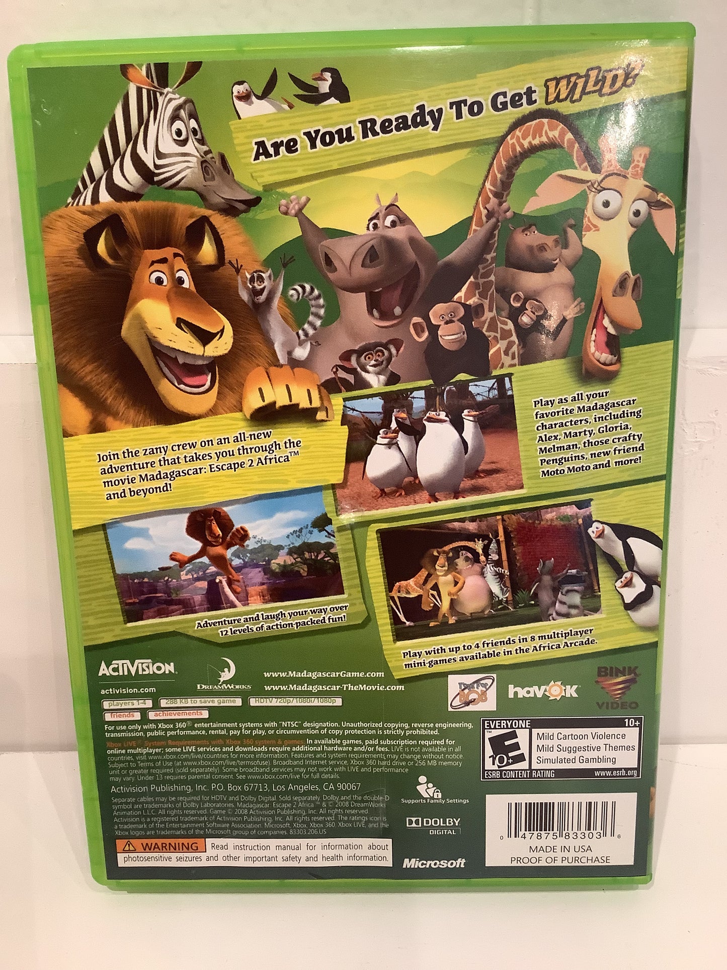 Madagascar Escape 2 Africa - Xbox 360